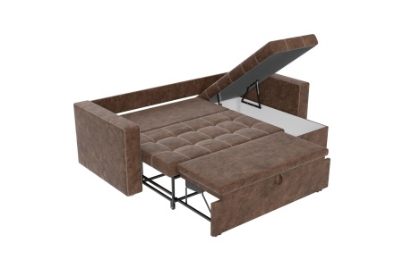 Диван угловой еврокнижка Смарт коричневый