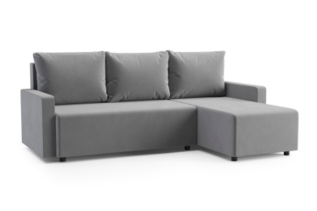 Диван угловой еврокнижка Мидгард темно-серый