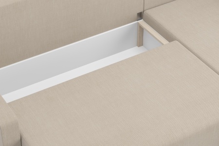 Диван угловой еврокнижка Мидгард бежевый