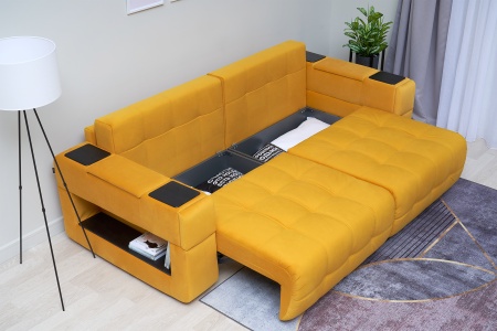 Диван пантограф Рон желтый
