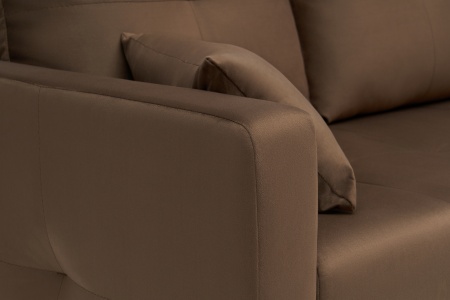 Диван угловой дельфин Вита коричневый