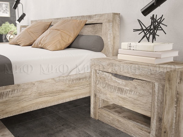 Спальный Гарнитур Ройс №1 /Дуб Юкон/Бетон Темный 
