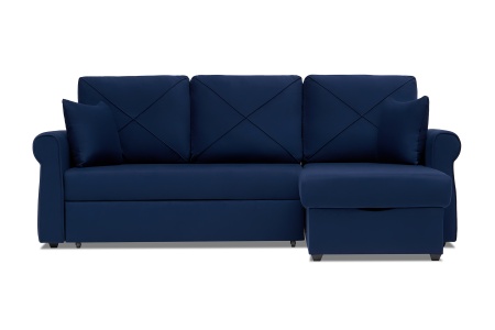 Диван угловой дельфин Лира темно-синий