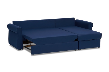 Диван угловой дельфин Лира темно-синий