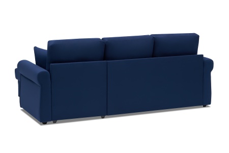 Диван угловой дельфин Лира темно-синий